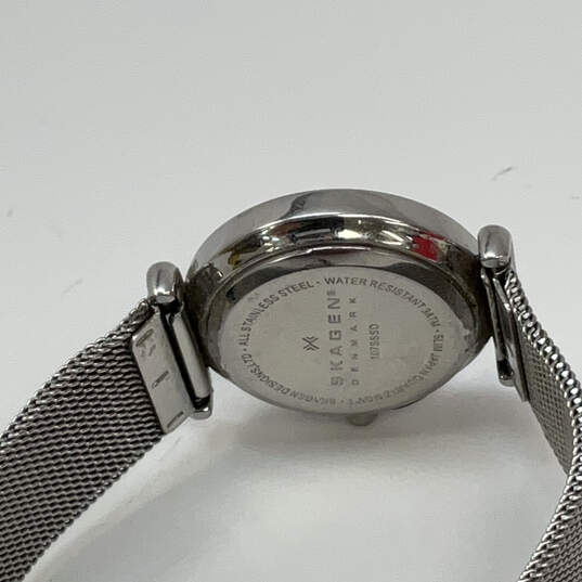 Designer Skagen Classic Mesh Stainless Steel Round Dial Analog Wristwatch image number 2