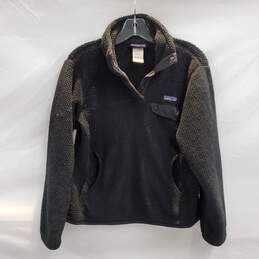 Patagonia Black 1/4 Snap Pullover Sweater Women's Size S