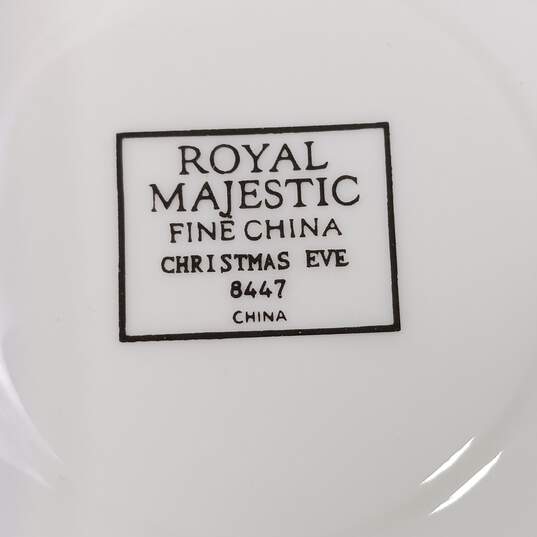 Bundle of Royal Majestic Holiday China Teacups and Saucers image number 4