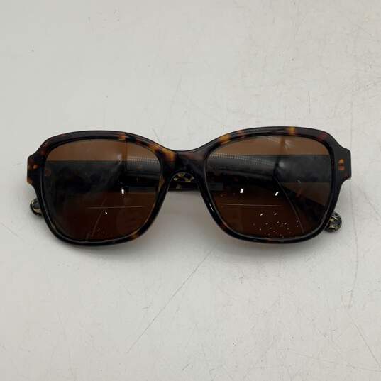 Womens HC8232 Brown Tortoise Frame Brown Lens Adjustable Rectangle Sunglasses image number 1