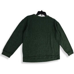 Womens Green Knitted Long Sleeve Crew Neck Pullover Sweater Size Medium alternative image