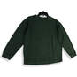 Womens Green Knitted Long Sleeve Crew Neck Pullover Sweater Size Medium image number 2