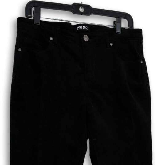 Womens Black Flat Front Pockets Skinny Corduroy Ankle Pants Size 12/32 image number 3