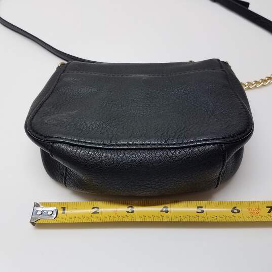 Buy the Michael Kors Black Leather Women Gold Chain Handle Crossbody Bag