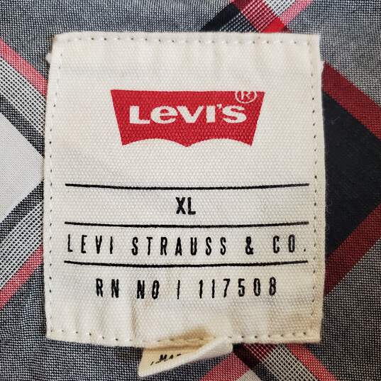 Levi's Men Plaid Short Sleeve Button Up XL NWT image number 2