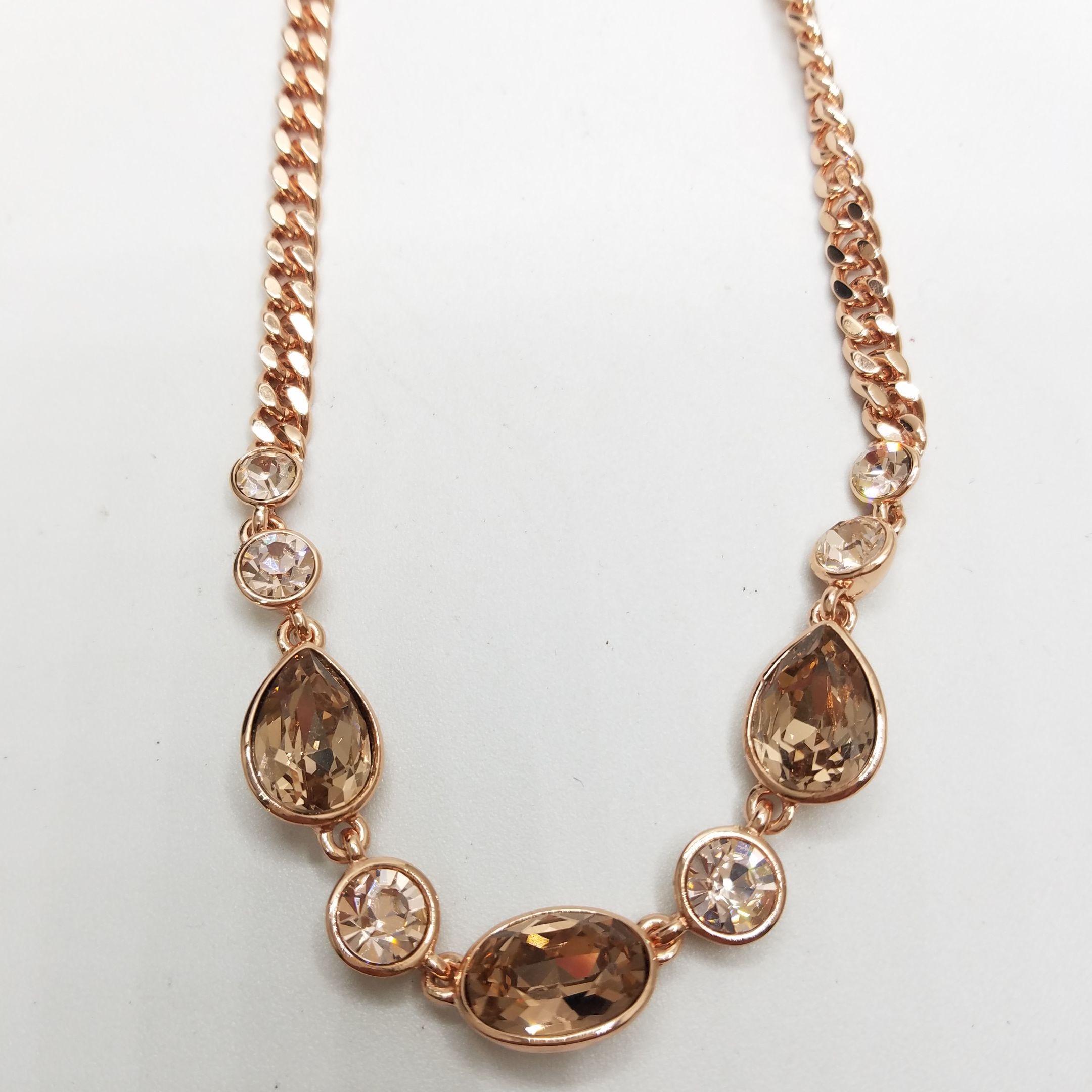 Givenchy Gold-Tone Pear-Shape Crystal Lariat Necklace, 16