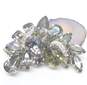 Weiss Clear & Gray Icy Rhinestone Brooch & Clip On Earrings 35.8g image number 3