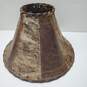 B# VTG. Leather & Faux Fur Lamp Shade Approx. 18in. Dia X 11 in. Mexico image number 2
