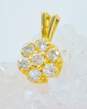 14K Yellow Gold 0.42 CTTW Round Diamond Cluster Flower Pendant 1.1g image number 2