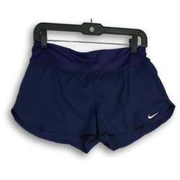 NWT Nike Womens Blue Elastic Waist Pull-On Activewear Shorts Size S