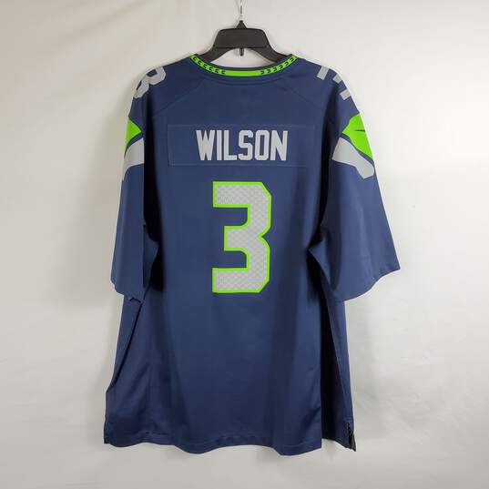 Nike NFL Men Navy Seahawks Jersey #3 Wilson sz XXL image number 2
