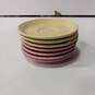 Fiesta Ware Pink & Yellow Saucers 7pc Lot image number 5