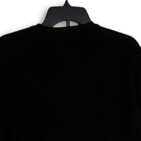 NWT Mens Black Crew Neck Long Sleeve Knitted Pullover Sweater Size Medium image number 4