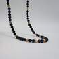 14k Gold Onyx Beaded 20 Inch Necklace 24.4g image number 6