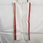White Faux Leather Striped Marching Band Pants Men's Size 36x32 image number 1