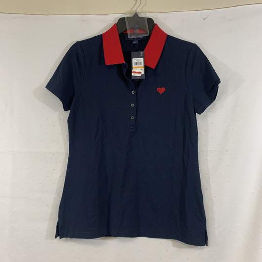 Women's Navy Tommy Hilfiger Polo, Sz. S image number 1