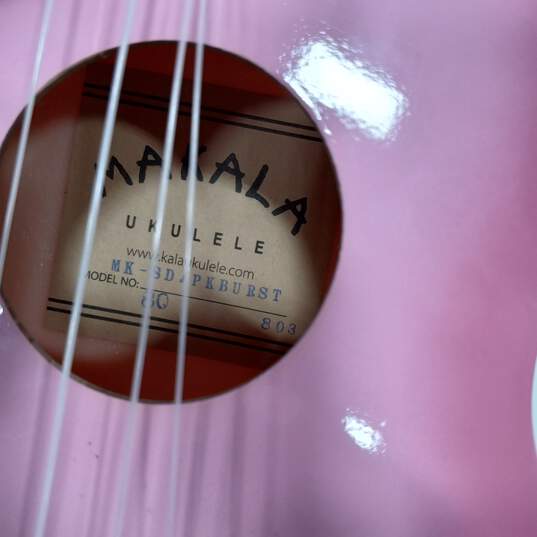 Makala Pink Dolphin Soprano 4-String Pink Acoustic Ukulele image number 4
