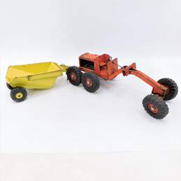 Vintage Lumar Toys Earth Hauler Construction Dump Bed & Nylint Toys Grader Parts