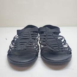 Eileen Fisher Black Suede Elastic Huarache Sandals Women's Size 8 alternative image