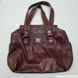 Marc by Marc Jacobs Maroon 100% Cow Leather Shoulder Bag AUTHENTICATED