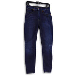 Womens Blue Denim Medium Wash 5-Pocket Design Skinny Leg Jeans Size 6/28R