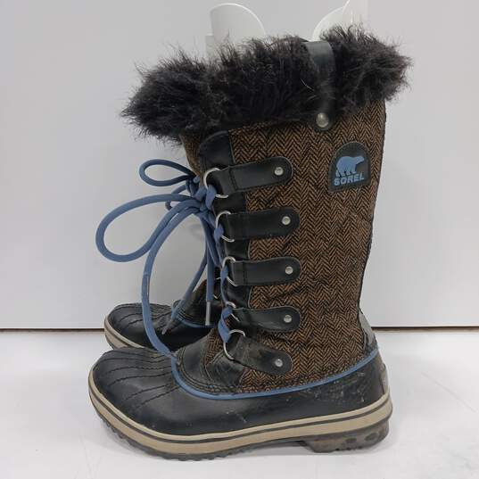 Sorel Women's Tofino Black/Brown Winter Boots NL2034-248 Size 7.5 image number 1