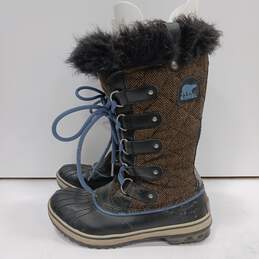 Sorel Women's Tofino Black/Brown Winter Boots NL2034-248 Size 7.5