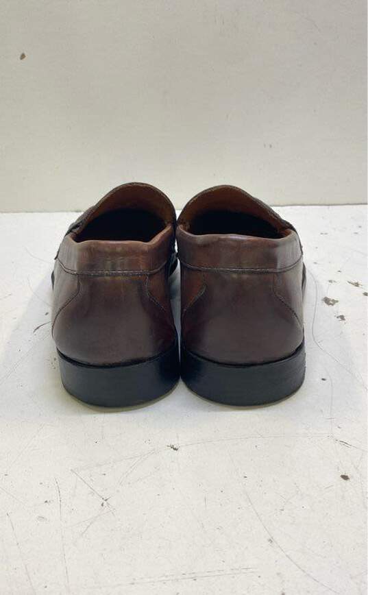 Allen Edmonds Cavanaugh Brown Penny Loafers Men's Size 13 image number 4