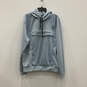 Mens Blue Long Sleeve Pockets Embroidered Drawstring Pullover Hoodie Sz 2XL image number 1