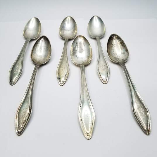 Unbranded Sterling Silver 6in Vintage Spoon Bundle 6pcs 126.2g image number 1