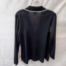 Exclusively Misook Petite Black/White Trimmed Cardigan Size S alternative image
