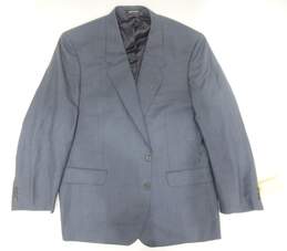 Vintage The Custom Shop Tailors Mens Navy Blue Suit Size 43 Reg alternative image