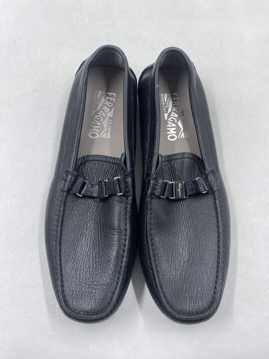 Salvatore Ferragamo Black Loafer Casual Shoe Men 8 image number 7