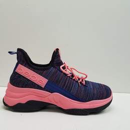 Bebe Women's Analia Pink + Blue Rhinestone Shoes Sz.10
