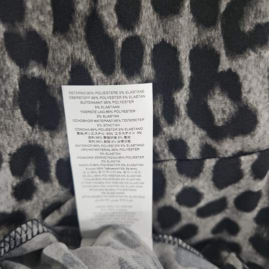 Michael Kors Gray Leopard Print Long Sleeve Dress image number 3