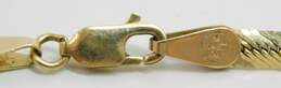 14K Yellow Gold Fancy Herringbone Chain Necklace 9.9g alternative image