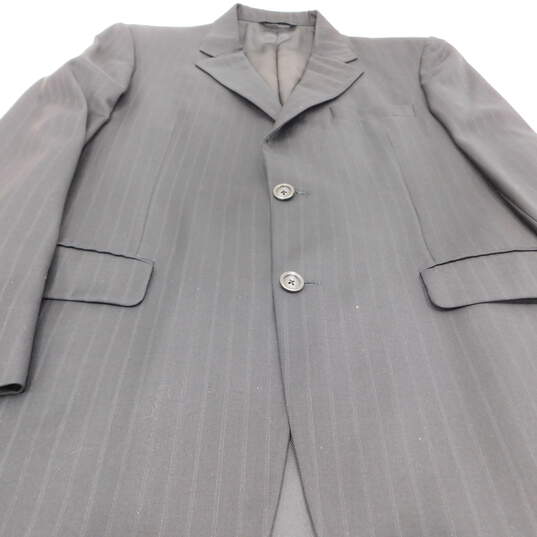 Burberry London Men's Grey Pinstripe Wool Tailored Suit Jacket Blazer Size 40R with COA image number 6