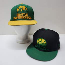 2x Seattle Supersonics Mitchell & Ness Hat 7 1/8