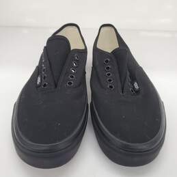 Vans Unisex Black Sneakers Size 8m/9w-NO Lace alternative image