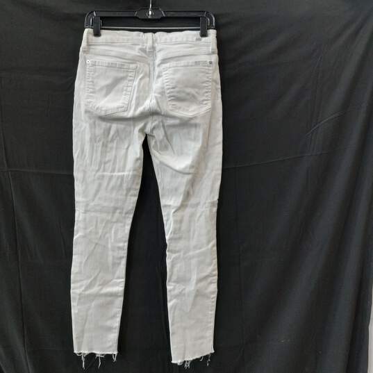 7 For All Mankind White Jeans Size 27 image number 2