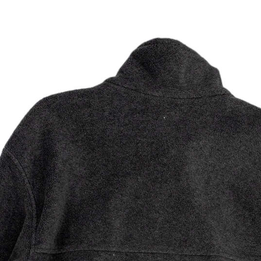 Mens Gray Mock Neck Long Sleeve Full-Zip Fleece Jacket Size X-Large image number 4