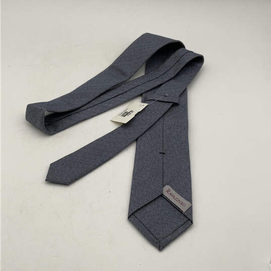 NWT Mens Blue Silk Four-In-Hand Adjustable Classic Designer Neck Tie image number 2