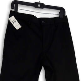 NWT Mens Black Pleated Signature Straight Leg Khaki Pants Size 30x30