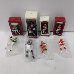 Bundle of 4 Assorted Sports Themed Hallmark Christmas Ornaments
