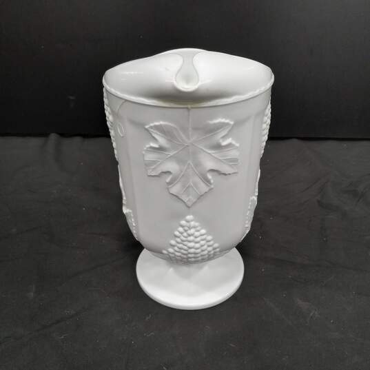 White Milk Glass PItcher image number 4