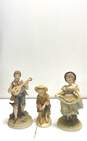 Lefton Bisque Statutes Hand Painted Lot of 3 Vintage Ceramic Art Figurines image number 1