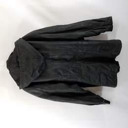 Sanzini Men Black Zip Up Removeable Hood Jacket M alternative image