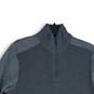 Calvin Klein Jeans Mens Gray 1/4 Zip Mock Neck Long Sleeve Pullover Sweater Sz L image number 3