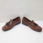 VTG. Mn Allen Edmonds Nashua Tassel Brown Leather Loafers Sz Approx. 11.5 In. Heel Toe image number 1