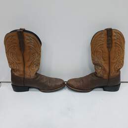 Acme Men's Brown Leather Round Toe Western Boots Size 13D alternative image